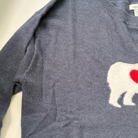 Sundance Mighty Polar Bear Sweater in Blue Women's Size PL - Picture 6 of 9